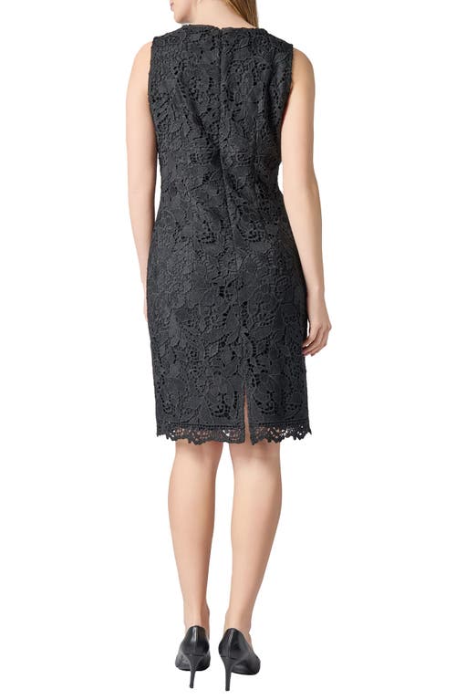 Kasper Empire Seam Lace Sheath Dress In Black