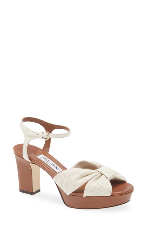 サンダル・ミュール JIMMY CHOO Women Sandals AZIE85CWN COFFEE BROWN Women's Designer Sandals | Heeled & Flat | JIMMY CHOO