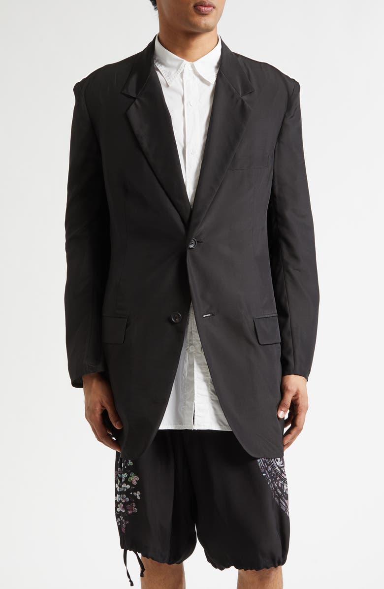 Yohji Yamamoto Silk Jacket, Main, color, Black