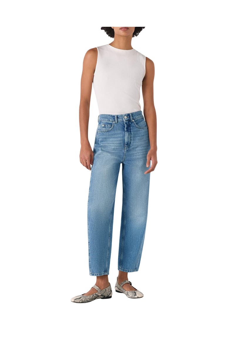 Whistles Authentic Barrel Leg Jean, Alternate, color, Light Wash