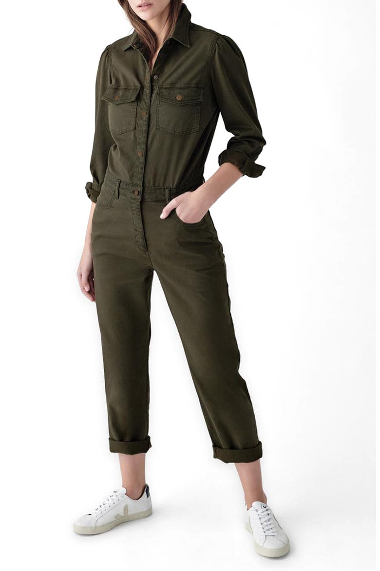 Freja Button Front Jumpsuit, Main, color, LARIMORE