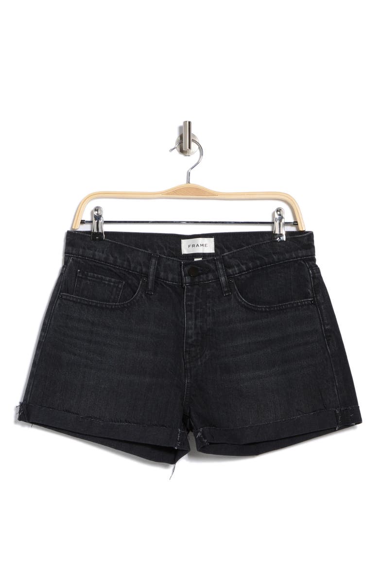 FRAME Grand Garcon High Waist Denim Shorts, Alternate, color, Secrecy