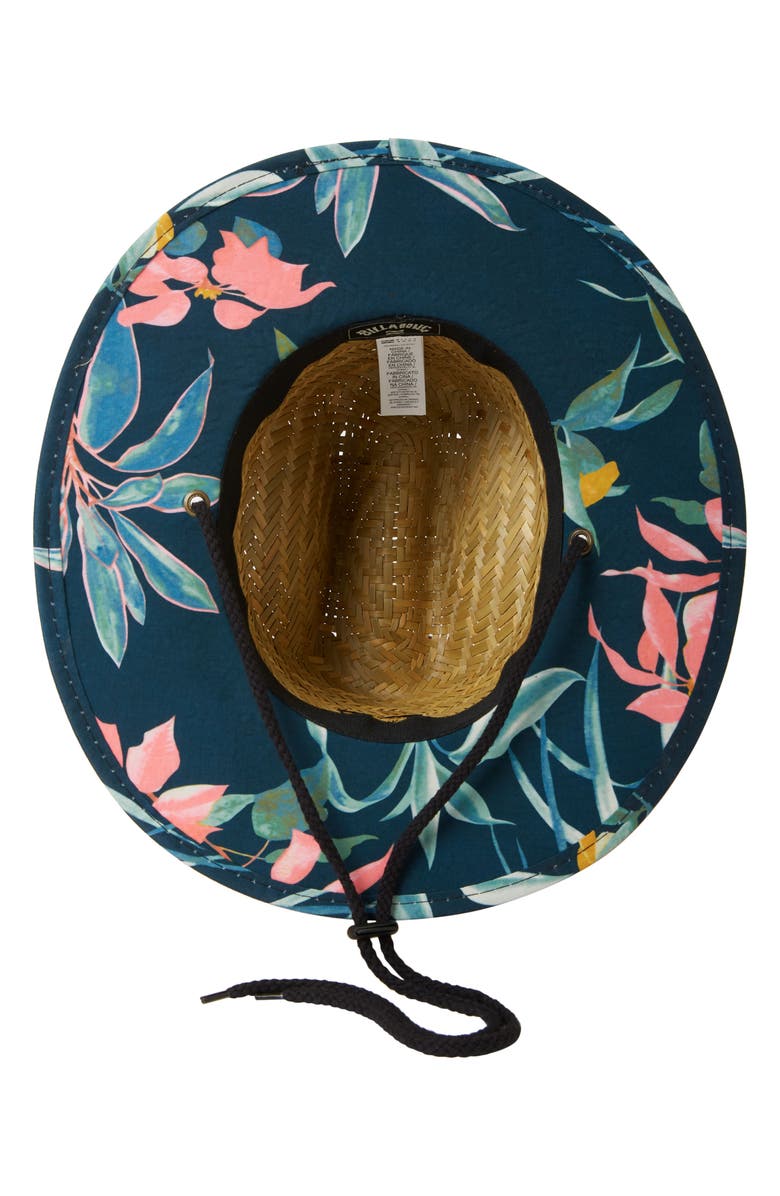 Billabong Tides Print Straw Sun Hat, Alternate, color, 