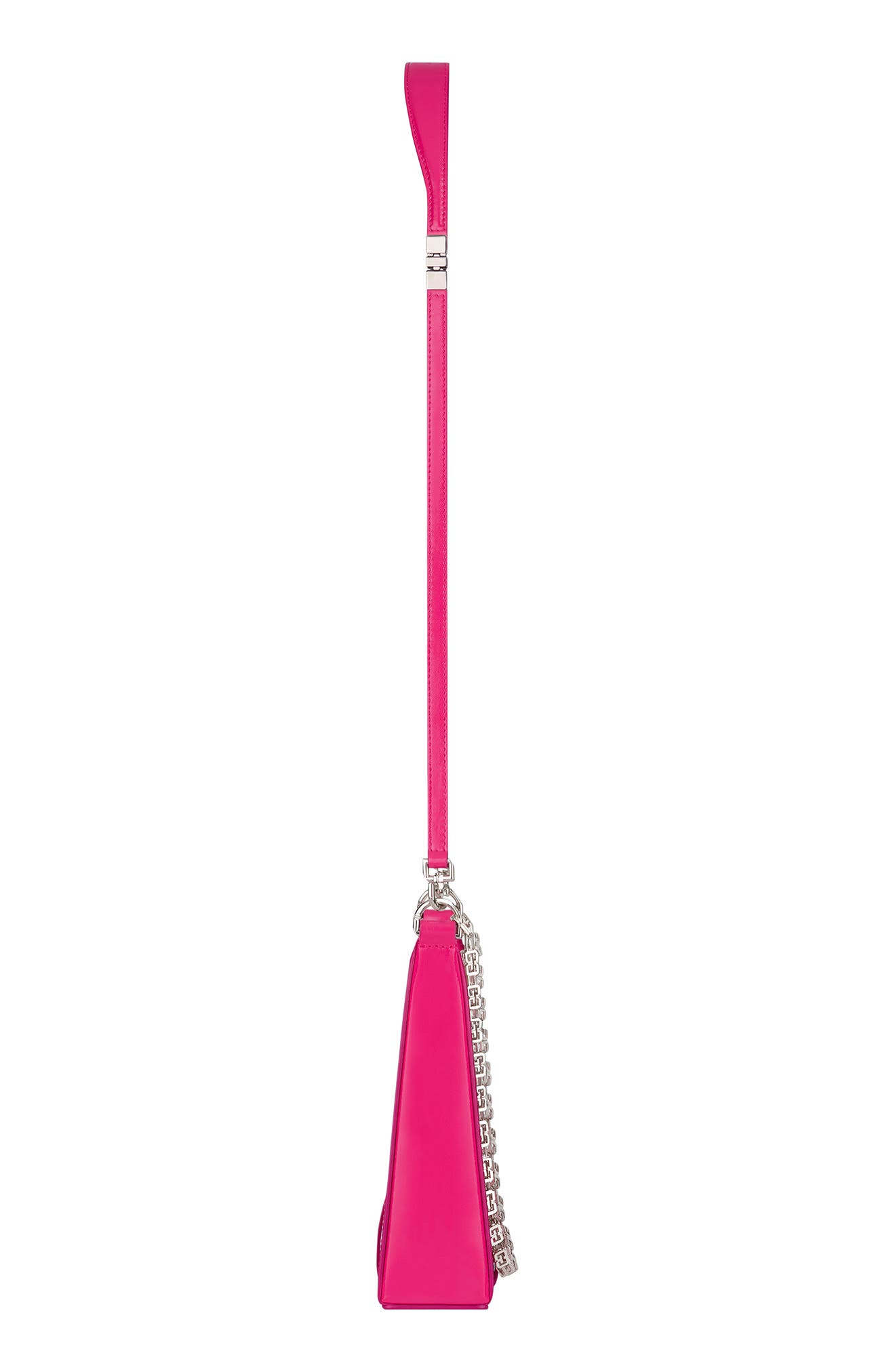 Mini Cutout Chain Strap Leather Crossbody Bag, Alternate, color, 652-NEON PINK