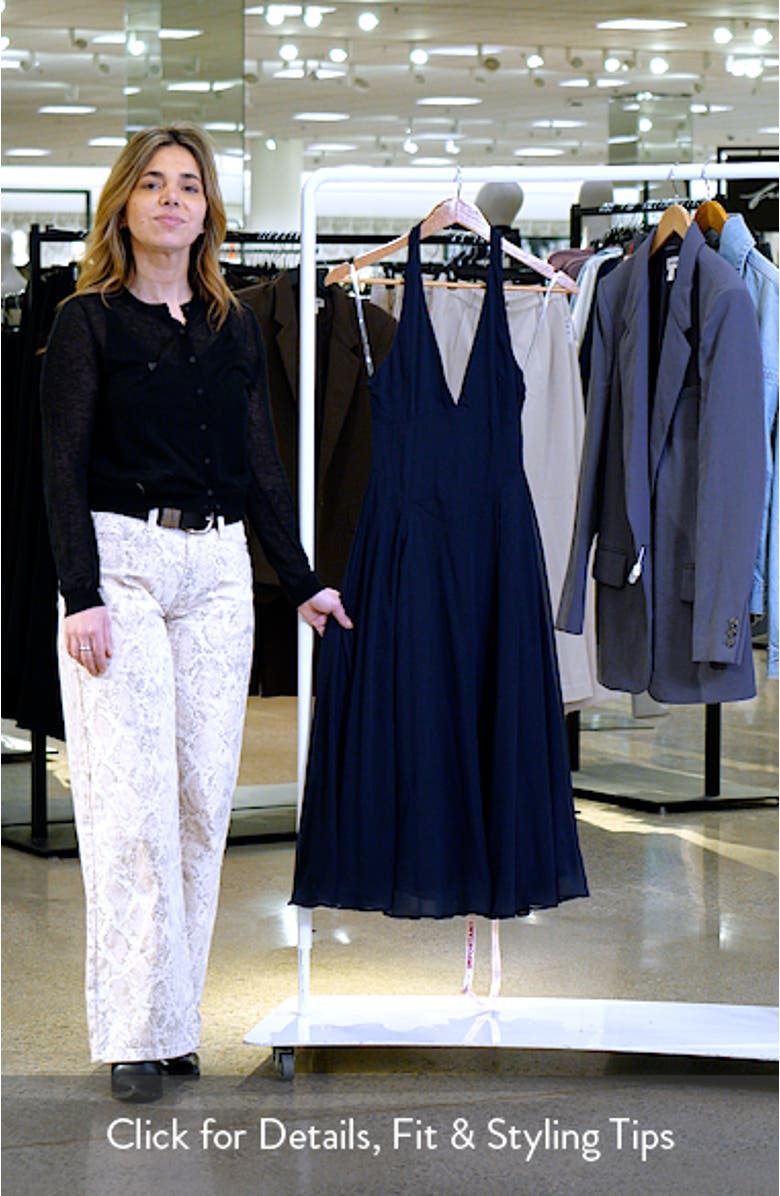 Solada Georgette Halter Sundress, sales video thumbnail