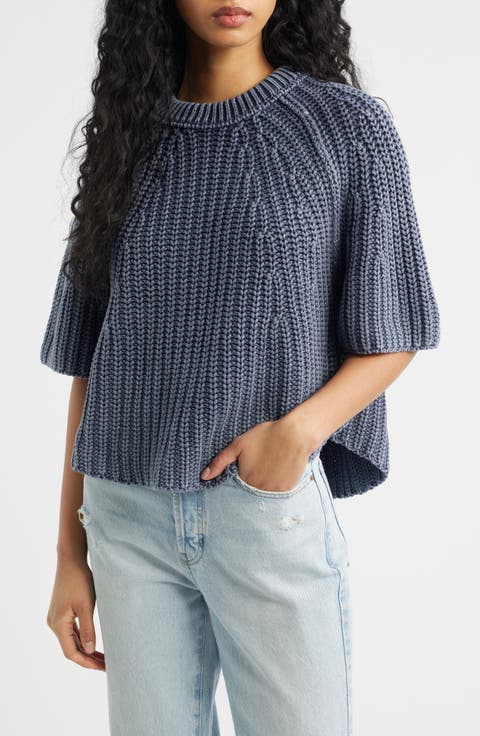 Amy Short Sleeve Cotton Sweater