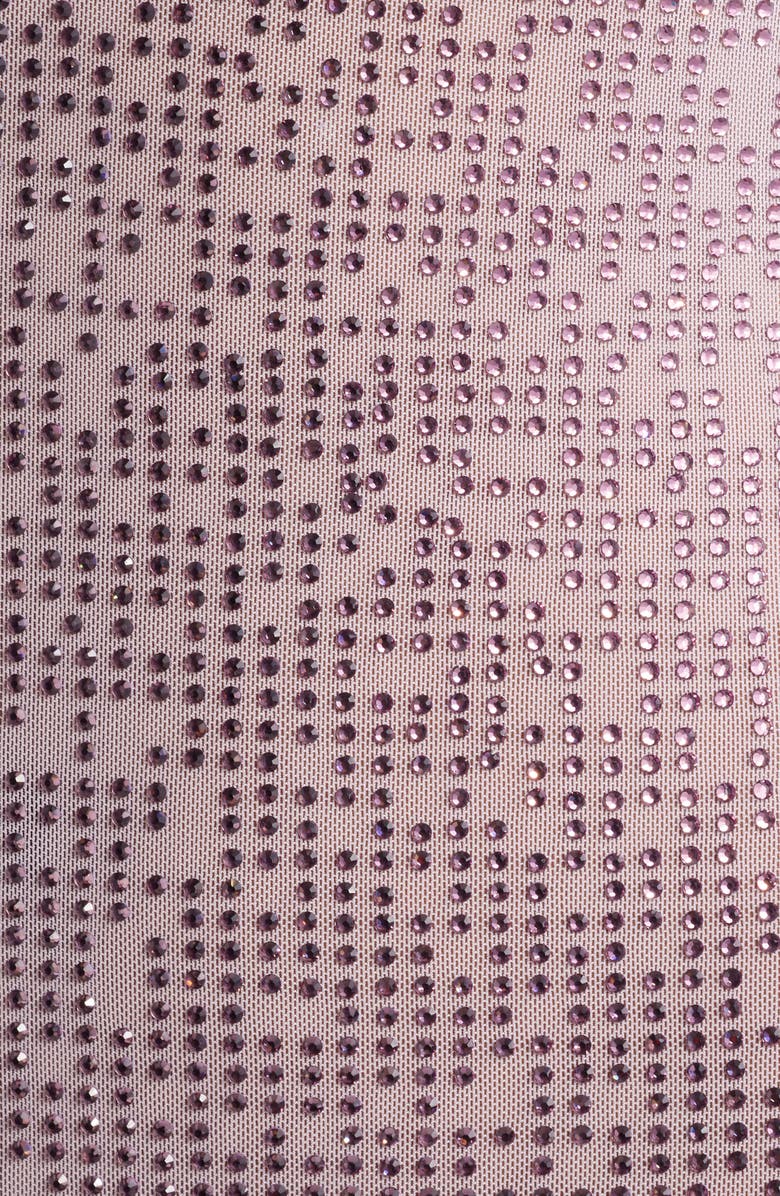 LoveShackFancy Belinda Crystal Long Sleeve Maxi Dress, Alternate, color, Lilac Snow