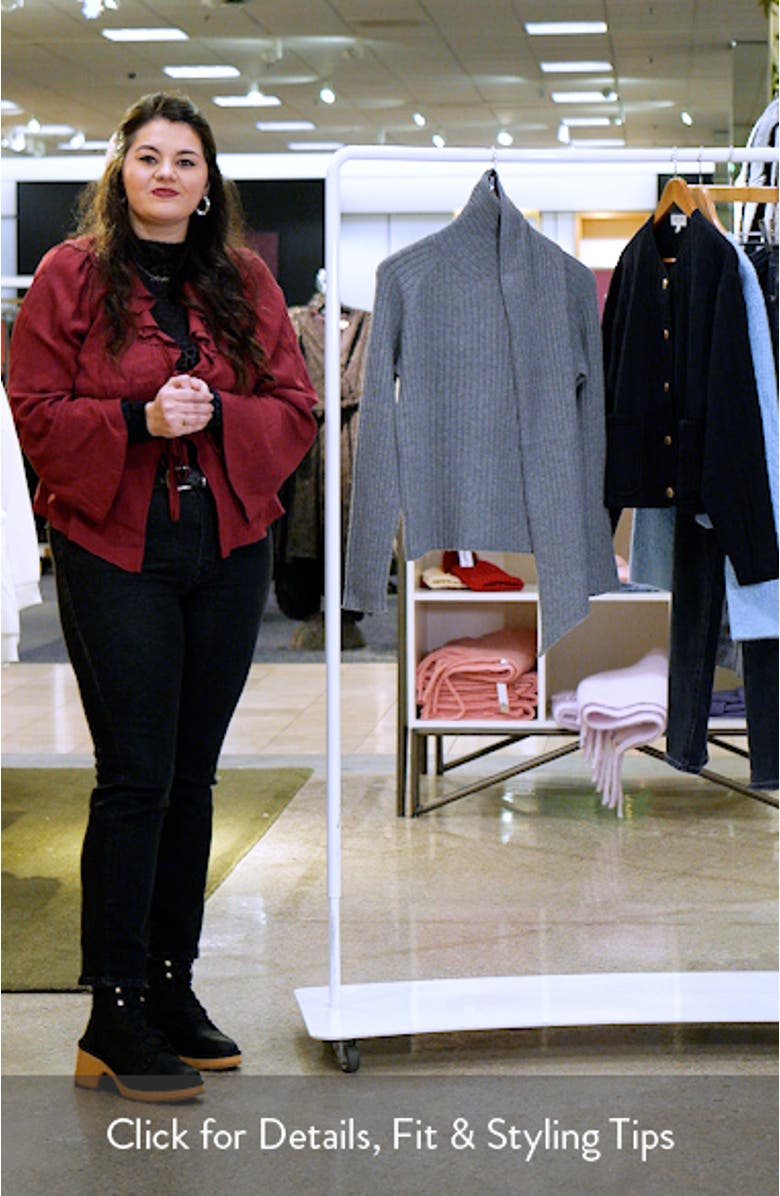 Zoey Rib Scarf Sweater, sales video thumbnail