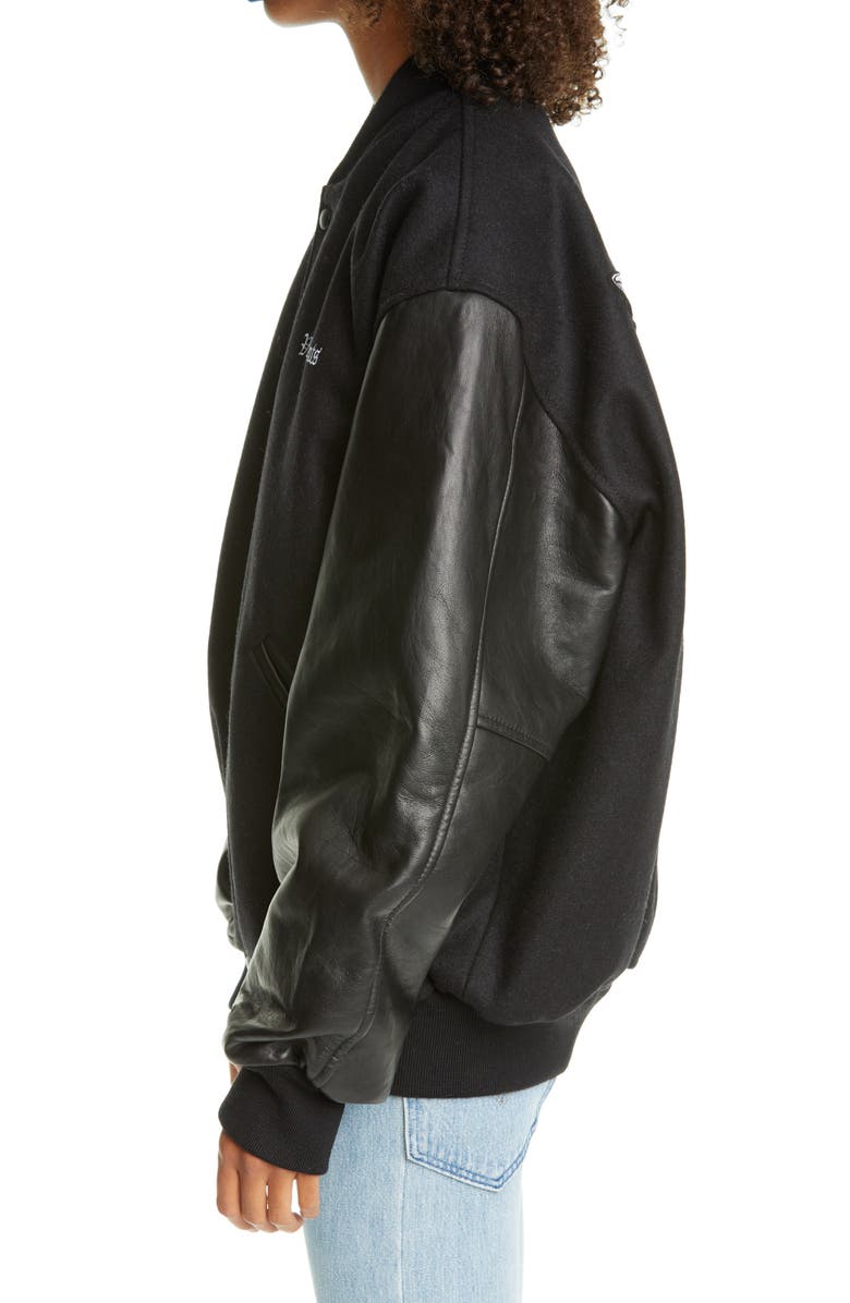 VETEMENTS College Bomber Jacket, Alternate, color, 