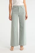 PAIGE Anessa Braided Pocket High Waist Wide Leg Jeans