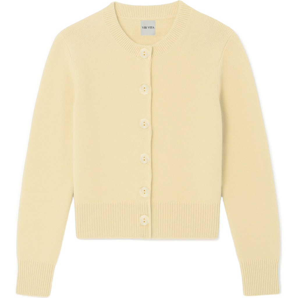 Vir Vita Greta Cardigan In Yellow