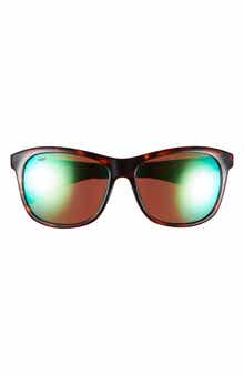 56mm Polarized Rectangle Sunglasses