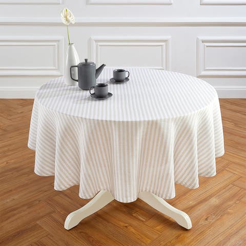 Linen Round Tablecloth - Amalfi Stripe