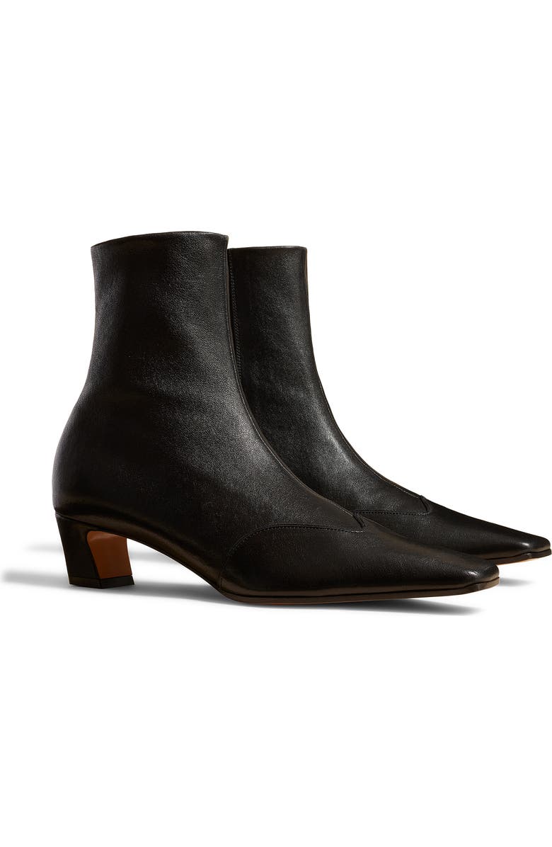 Khaite Nevada Square Toe Bootie, Main, color, Black