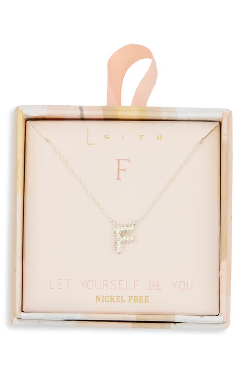 Leith Cubic Zirconia Initial Pendant Necklace