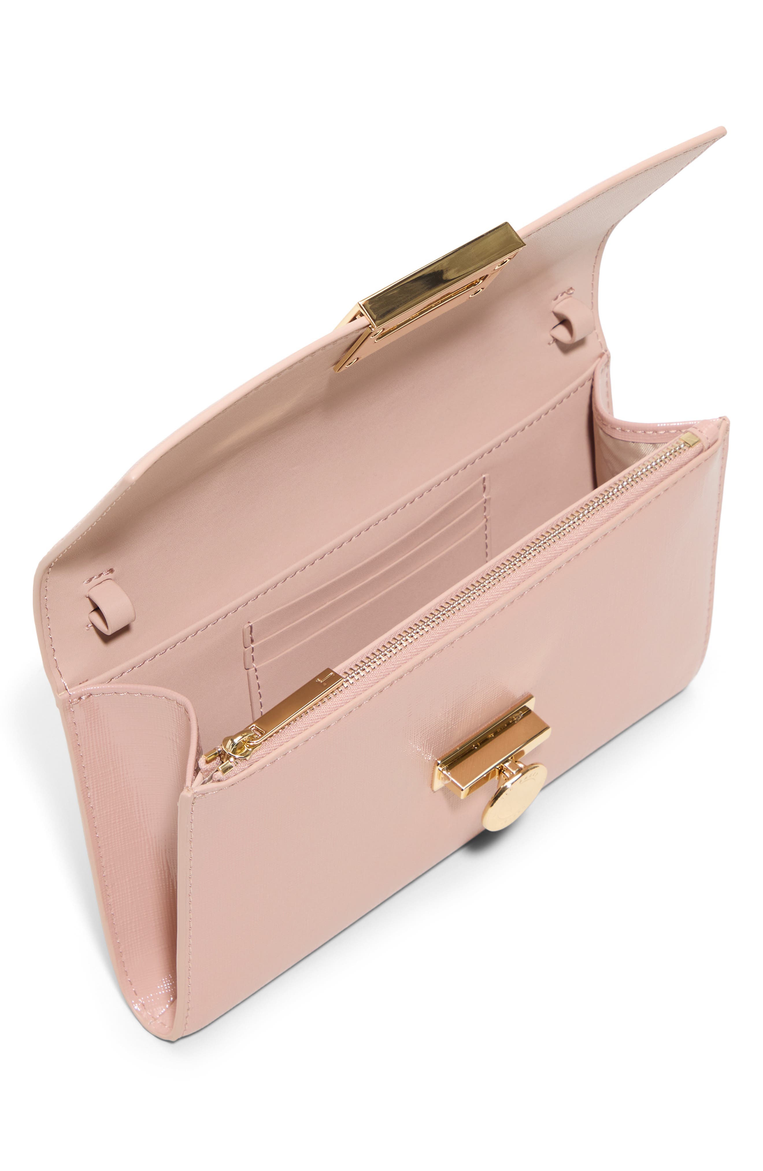 Parisa Faux Leather Flap Crossbody Bag, Alternate, color, LIGHT PINK