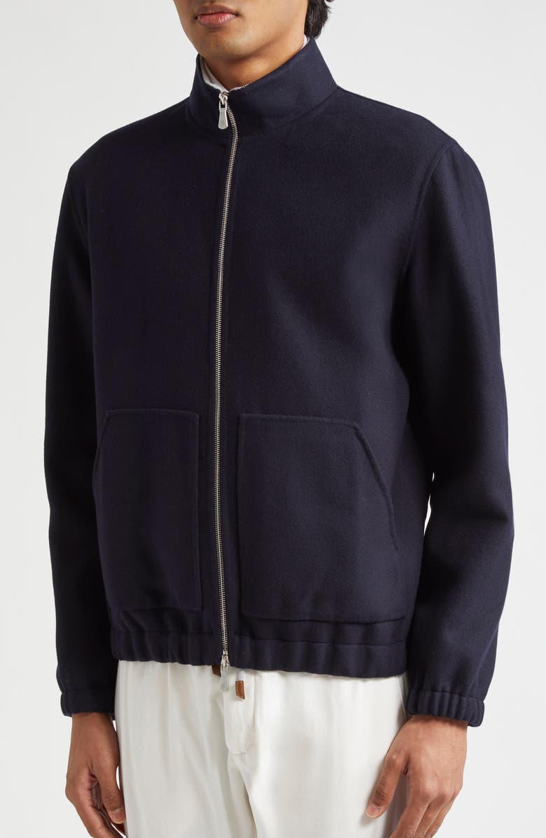 Eleventy Wool Double Face Jacket, Alternate, color, Navy Blue