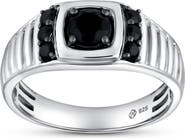 LuvMyJewelry Shin 0.75CT Cushion Halo Black Spinel Ring 925 Silver
