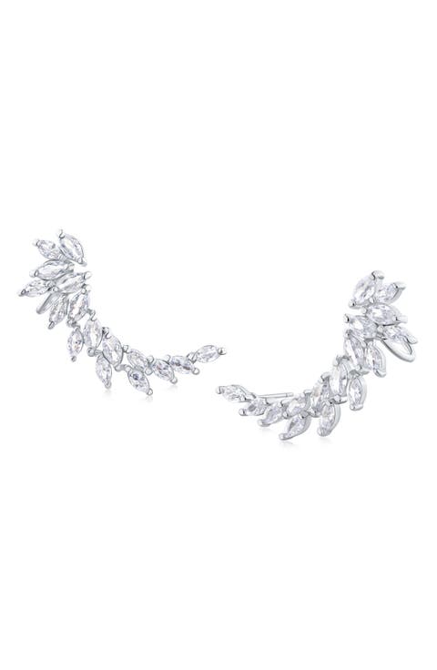 Marquise Cubic Zirconia Ear Crawlers