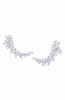 CZ by Kenneth Jay Lane Marquise Cubic Zirconia Ear Crawlers