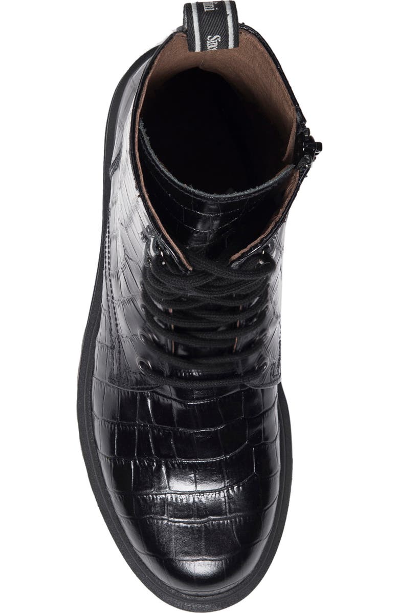 NeroGiardini Embossed Combat Boot, Alternate, color,