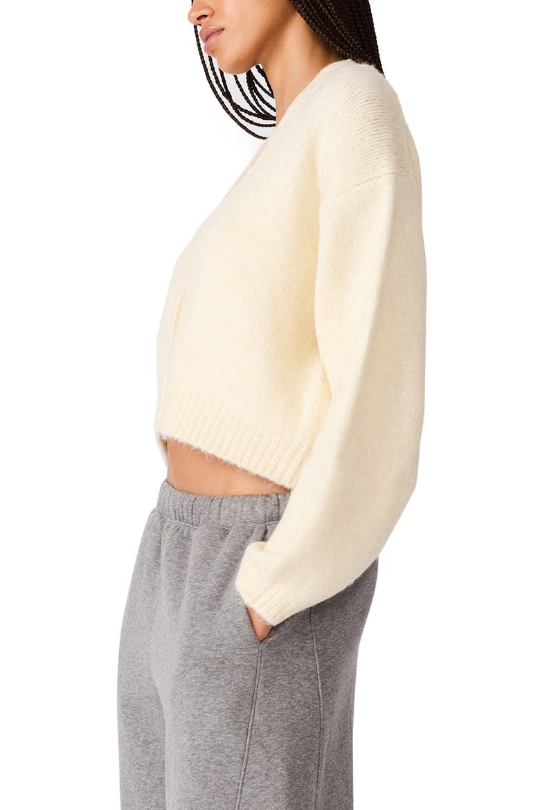 Mica Cropped Cardigan, Alternate, color, CREAM