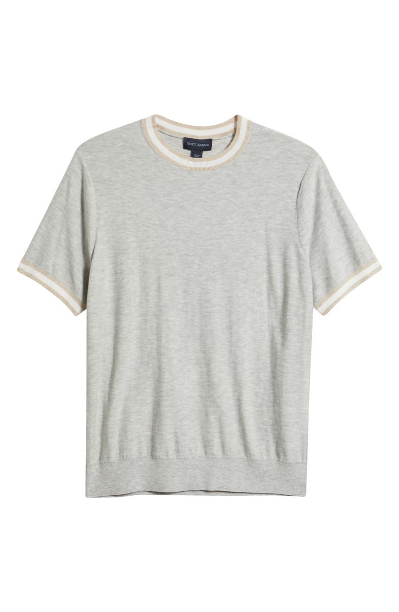 Scott Barber Short Sleeve Reverse Jersey Sweater, Main, color, Silver