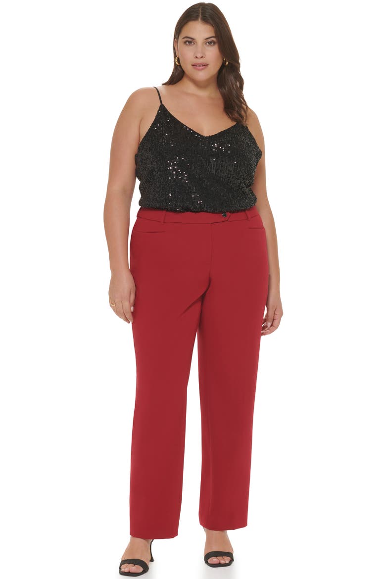 Slim FIt Pants, Alternate, color, CRANBERRY