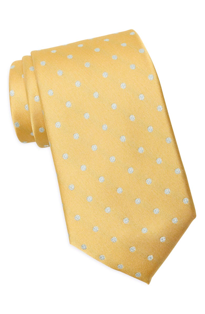 NORDSTROM RACK Batson Dot Tie, Main, color, Yellow