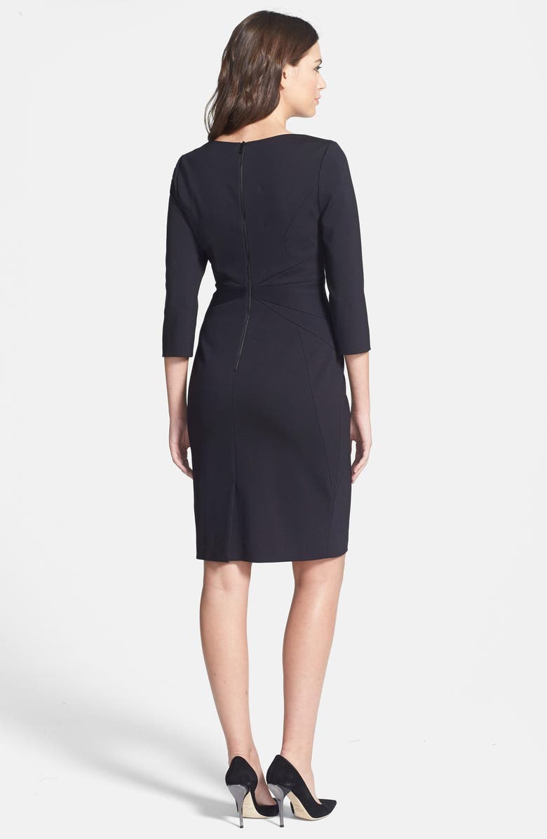 Classiques Entier<sup>®</sup> Seam Detail Ponte Dress, Alternate, color, Black