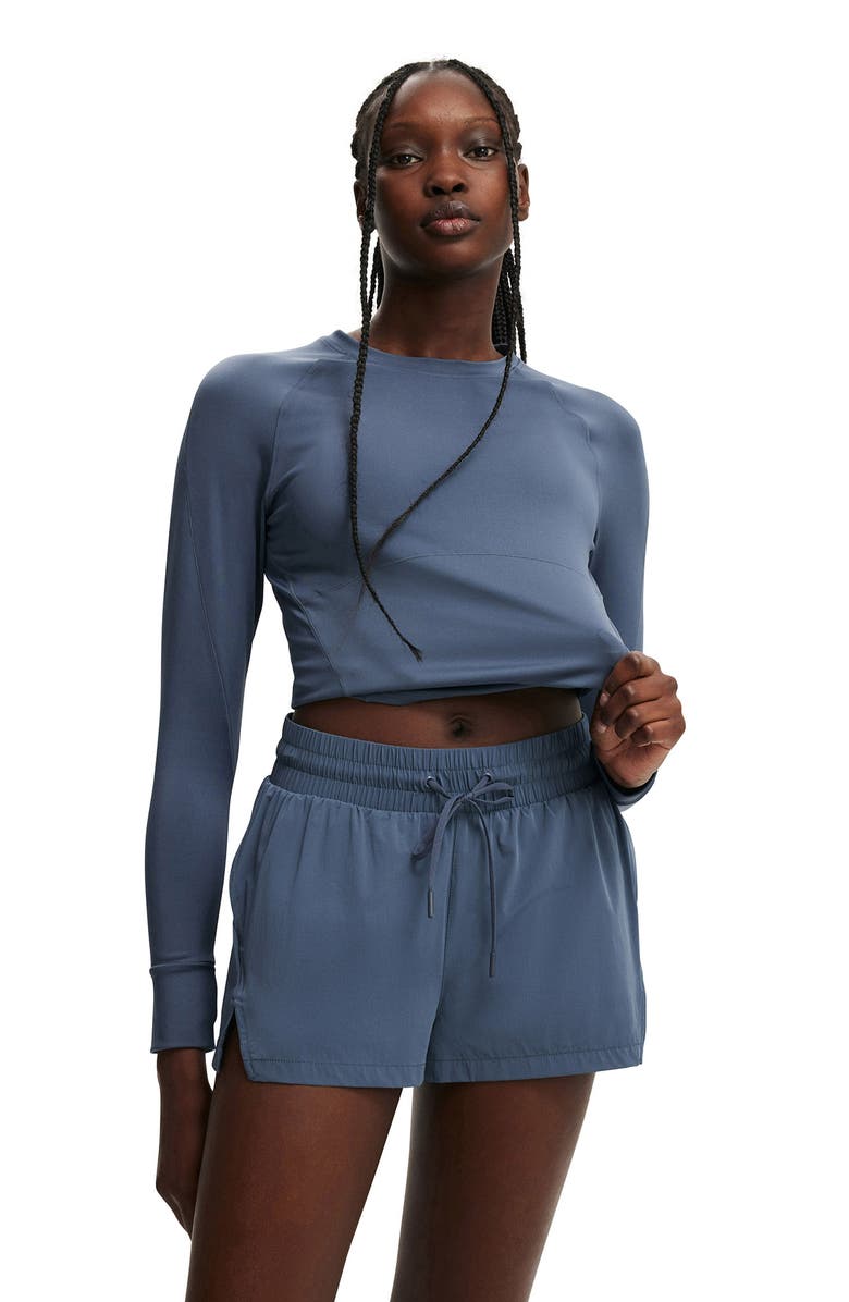 COTTON ON BODY Women's Active Workout Longsleeve, Main, color, Folkstone Grey