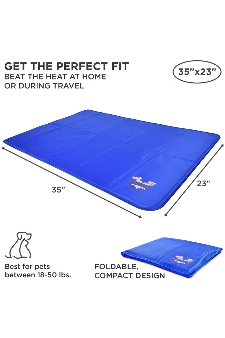 Dog Cooling Mat with Durable Non-Toxic Gel Design, Alternate, color, Grey