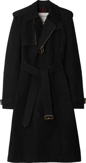 Long Cotton Nylon Trench Coat