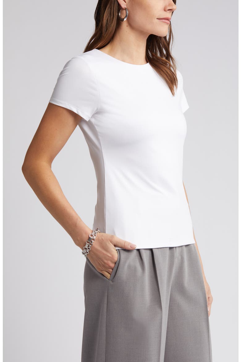 Essential Compression T-Shirt, Alternate, color, BRIGHT WHITE