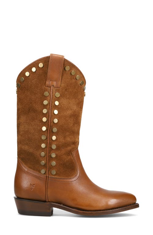 Frye Billy Studded Western Boot In Brown