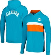 Tommy Hilfiger Men's Tommy Hilfiger  Aqua Miami Dolphins Morgan Long Sleeve Hoodie T-Shirt