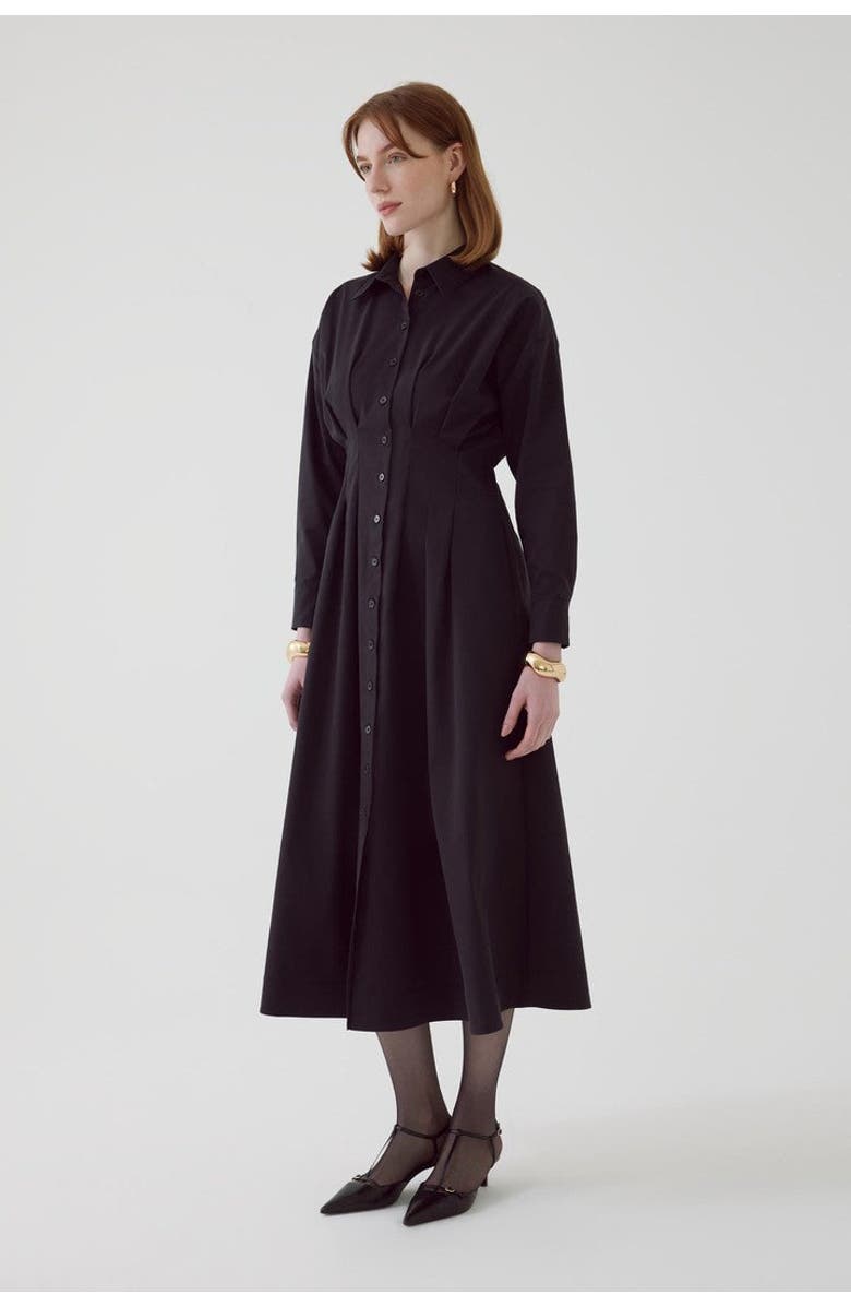 Exquise Billie Midi Dress, Alternate, color, Black