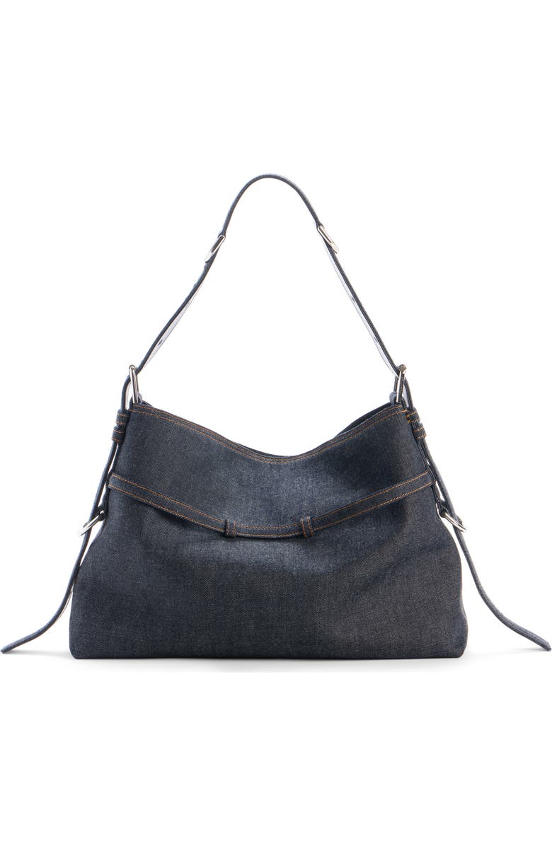 Givenchy Large Voyou Denim Shoulder Bag, Alternate, color, 415-Indigo Blue