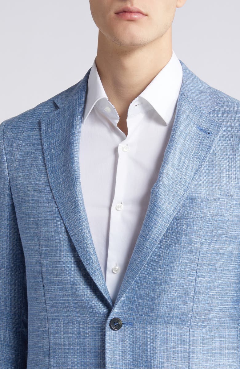 Canali Kei Trim Fit Mélange Wool & Silk Blend Sport Coat, Alternate, color,
