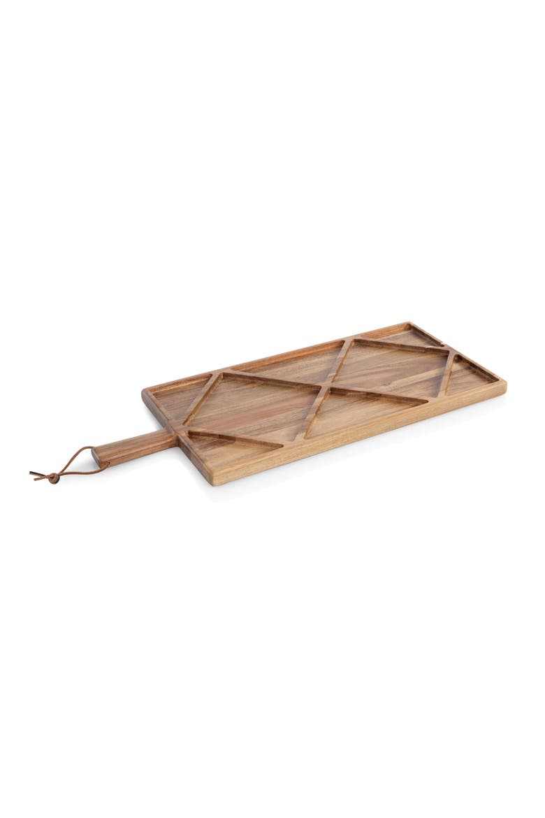 Acacia Grazing Charcuterie Sectioned Serving Board, Main, color, Acacia Wood