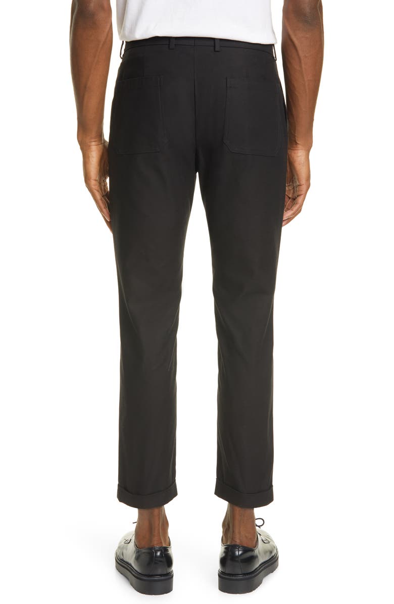 Marni Compact Cotton Twill Crop Trousers, Alternate, color, 
