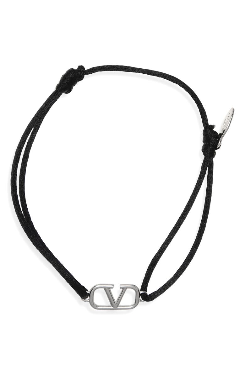 Valentino Garavani Men's VLOGO Cord Slider Bracelet, Alternate, color,