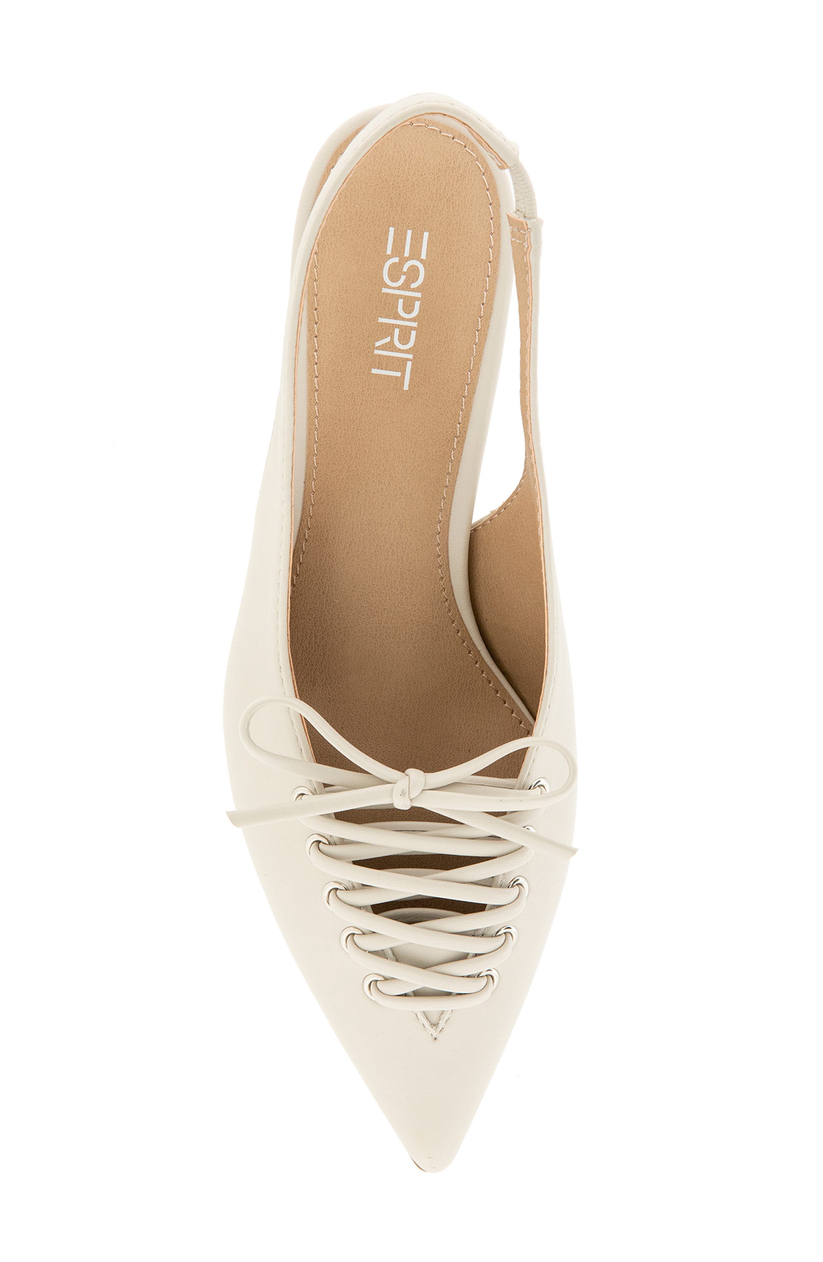 Esprit Paulina Slingback Kitten Heel Pump, Alternate, color, Ivory Pu