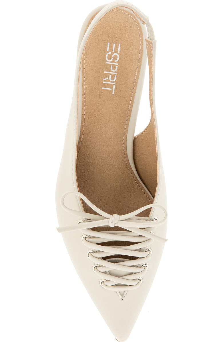 Esprit Paulina Slingback Kitten Heel Pump, Alternate, color, Ivory Pu