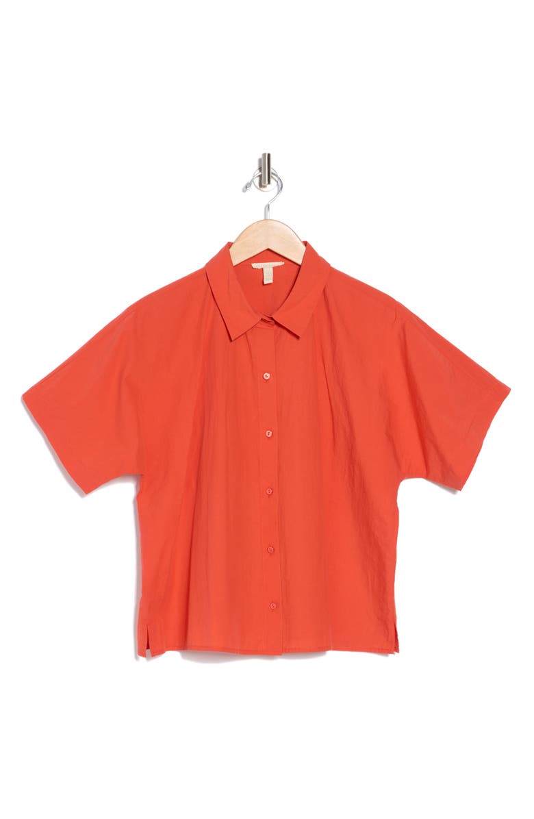 Eileen Fisher Classic Organic Cotton Collar Shirt, Alternate, color,
