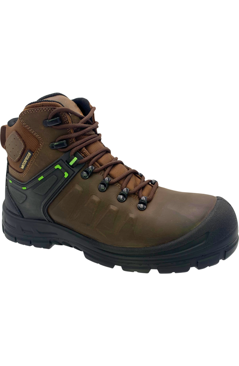 AdTec 6" Waterproof Work Boot, Main, color, Dark Brown