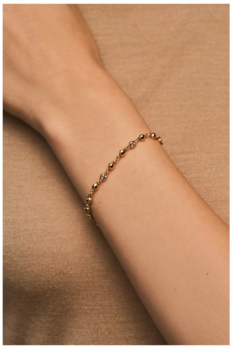 Stella Crystal Tennis Bracelet, Alternate, color, GOLD