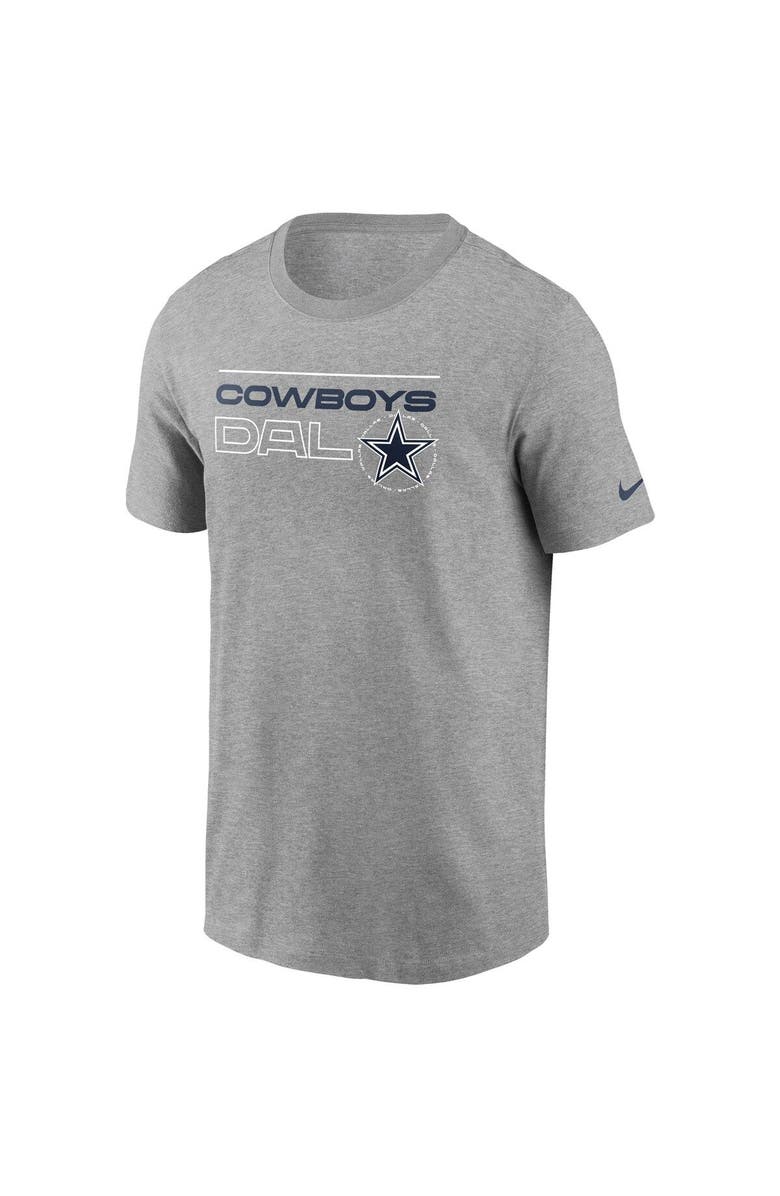 Nike Men's Nike Heathered Charcoal Dallas Cowboys Broadcast Essential T-Shirt, Alternate, color, 