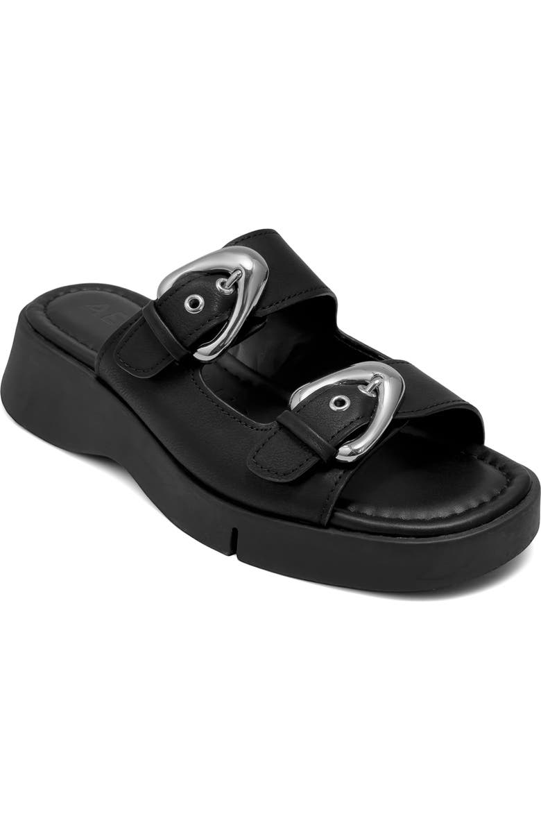 Aerosoles Faith Flatform Slide Sandal, Main, color, Black Fx Calf