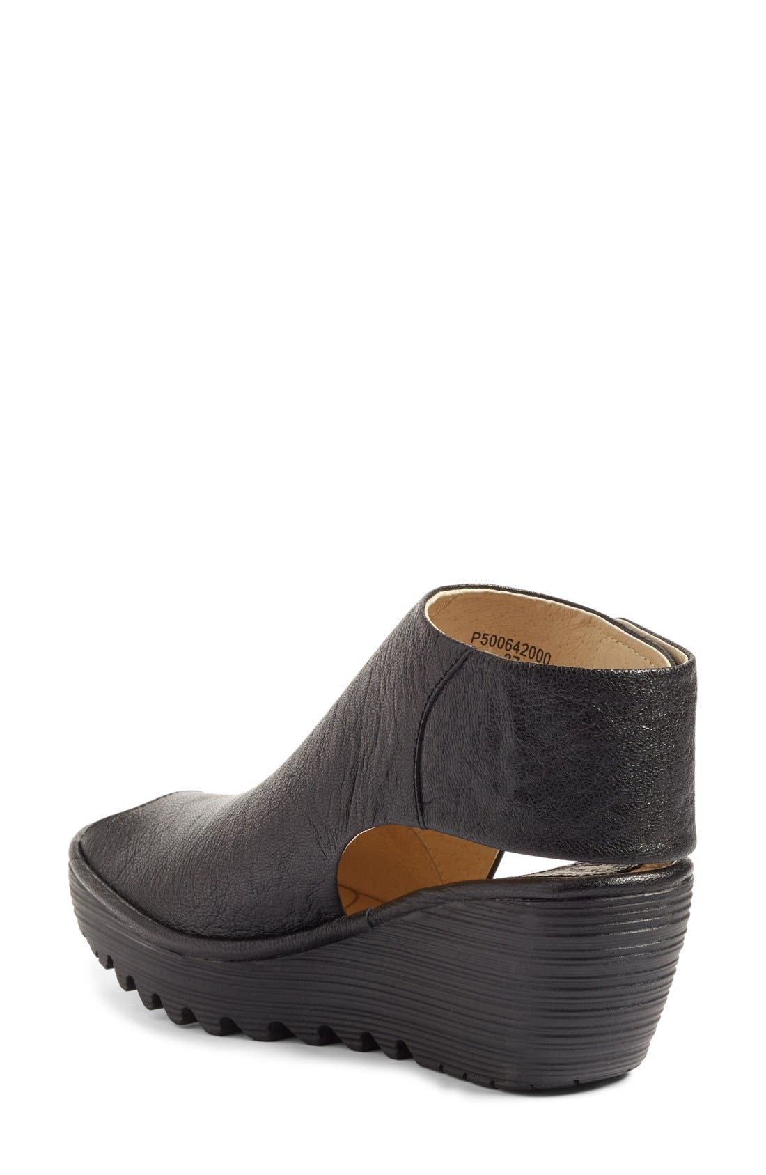 Yone Sandal, Alternate, color, BLACK MOUSSE LEATHER